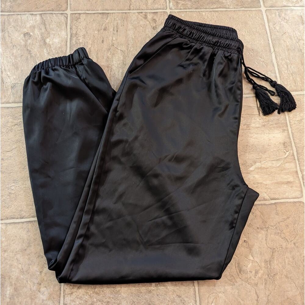 Allegra K Size Medium Women's Drawstring Elastic Waist Athleisure Pants 3729